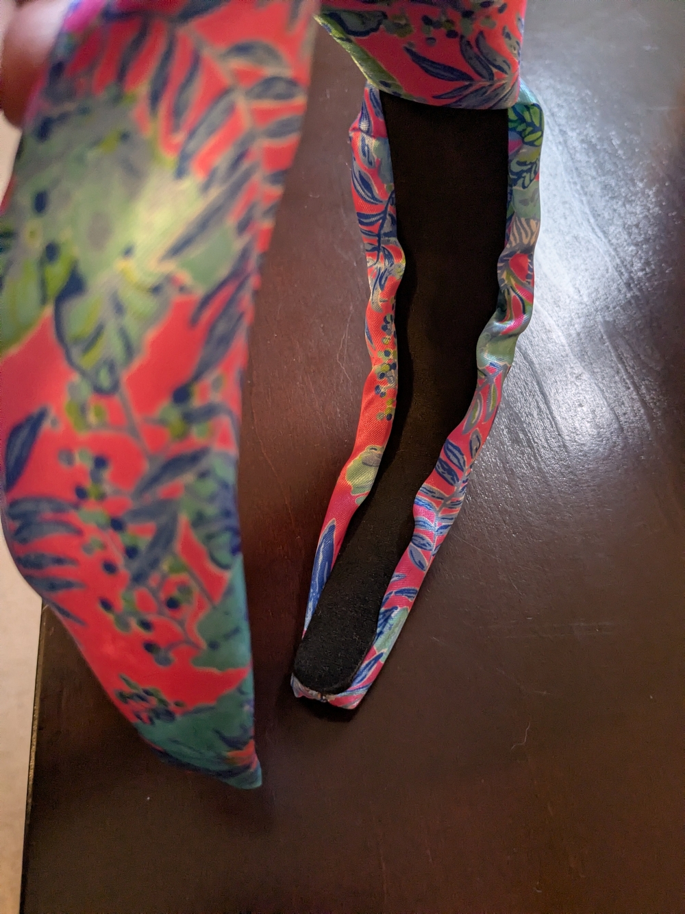 Lilly Pulitzer Pink & Blue Floral Knotted Headband - Picture 5 of 6